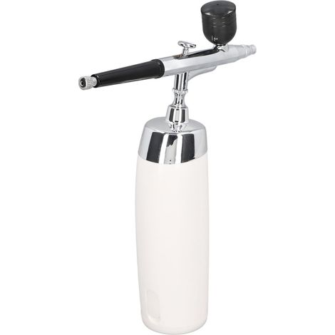 Kit Aérographe Sans Fil Pistolet Pulvérisateur Rechargeable USB Esthétique Stable Portable avec Godet à Peinture Pipette Blanc (1/5)
