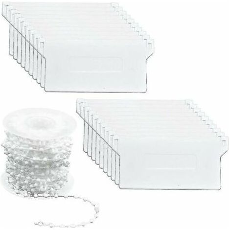 Kit de réparation pour stores verticaux : 20 pièces, lattes inférieures poids 89 mm x 10 m, couleur blanc (1/5)