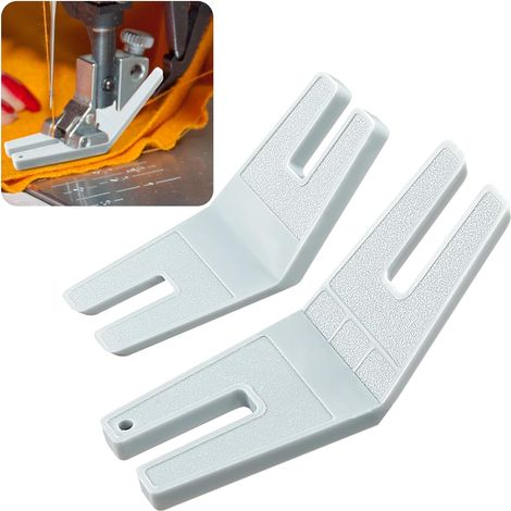 Lntyq 2 Pcs Outils de Couture de Pull à Bosse Outils de Couture de Bosse Pied de Marche et Plaque de Commande Pied-de-Biche pour Machine à Coudre Accessoires de Couture pour Denim Épais et Ourlets