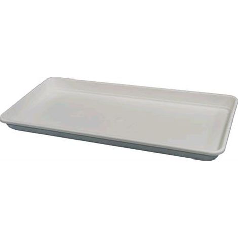 SOTTOVASO RETTANGOLARE FESTONATO BIANCO 100X36X6HCM