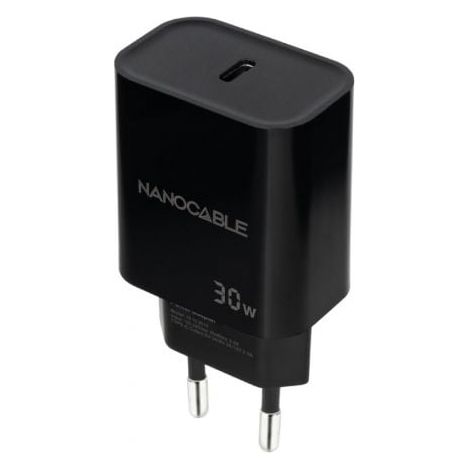 CARGADOR USB-C PD 30W NEGRO