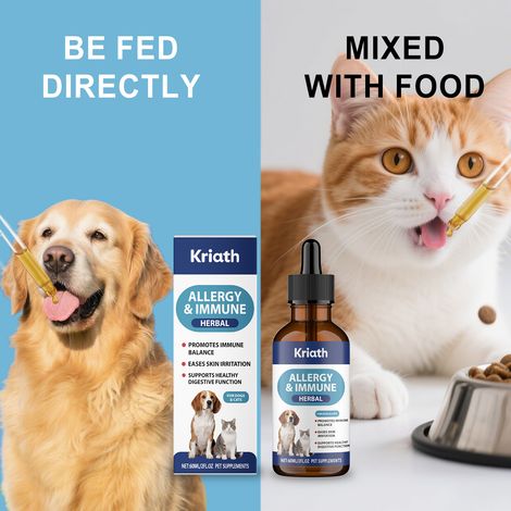 Solution buvable à base de plantes pour animaux de compagnie : Soin doux pour chats et chiens, gouttes nourrissantes confortables et faciles à absorber – 60 ml (1/5)