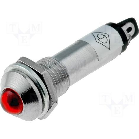Piloto LED 12Vdc Luz ROJO Para Panel