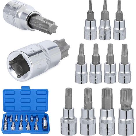 Jeu de 13 douilles, embouts Torx femelles, douilles Torx (1/5)