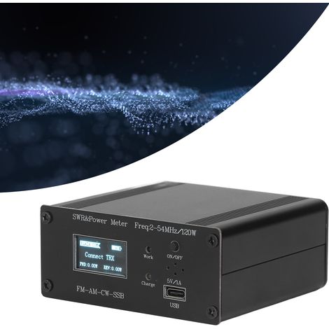 wattmètre numérique FM-AM-CM-SSB 120 W à ondes stationnaires, wattmètre HF à ondes courtes (1/5)