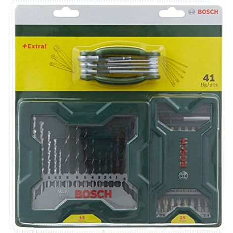 Bosch Accessories 2607017333 41 parti Assortimento punte e inserti Metallo, Muratura, Pietra, Calcestruzzo, Legno, Meta (1/4)