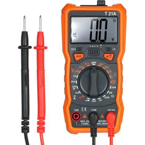 Multimètre Numérique 2000 Compte avec NCV, Testeur Electrique Professionnel, Multimètre Digital, Voltmètre de Poche, Mesure la Tension AC/DC, le Courant DC, la Résistance, la Continuité, la Diode (1/4)