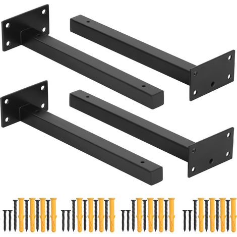 4 Pièces Équerre Étagère de Fixation, Supports D'étagère Murale, Support Flottant Industriels, Équerre Étagère Industrielle 20 mm D'épaisseur, Capacité de Charge : 40-60kg (25CM) (1/5)