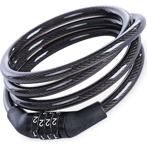 Cadenas vélo chaîne acier manganèse à combinaison 4 chiffres, antivol pour VTT et vélo électrique (1/5)