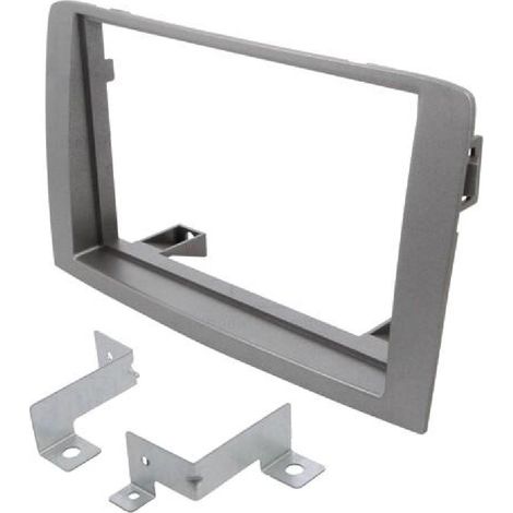 Facade Autoradio FA195D compatible avec Fiat Idea Lancia Musa 03-12 argent