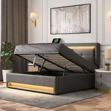 Matelas coloris gris en PU 76,2 x 55,1 x 40,9 cm (1/5)