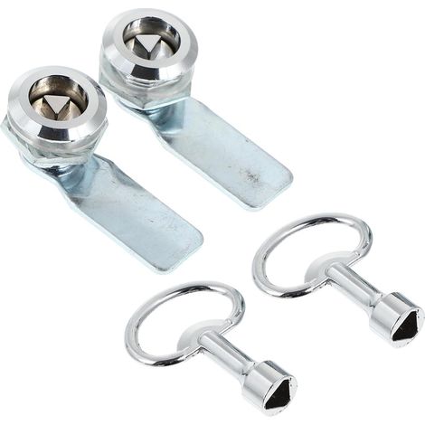 Kisangel Lot de 2 verrous triangulaires en zinc pour armoires électriq (1/5)
