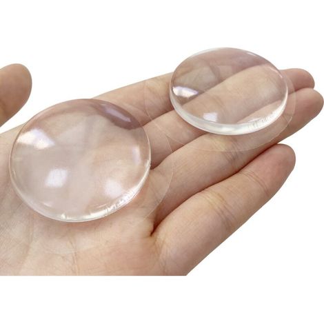 12 door stops 40 x 8 mm, transparent self-adhesive door stop, flexible wall-mounted door stop, door handle stop