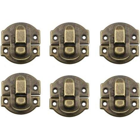 Riegel und Schloss, kleine Vintage-Metallbox mit Schnallenverschluss, Vintage-Boxtür, Muschel-Eisenbox-Set, antiker Schubladenriegel