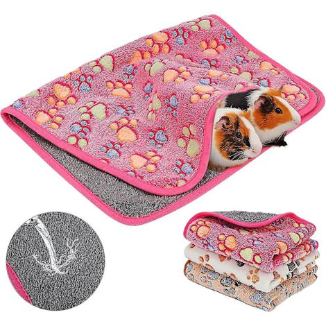 Couverture imperméable pour cobaye - Lot de 3 tapis de cage en polaire lavables pour petits animaux (1/5)