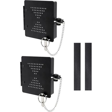 Paquete de 2 tapas de parachoques multiusos de metal de 4" para RV para evitar daños en la manguera durante el viaje. (1/5)