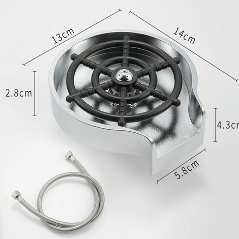 royaluxe - Lave-verres,Lavage Par Pulvérisation à Haute Pression D'évier,Lave-tasse Domestique Commerciale De Thé Au Lait De Café -ABS-Argent (1/3)