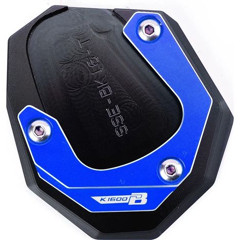 (Bleu-K1600B) Compatible avec BMW K1600B K1600GT K1600GTL K1600 B GT GTL 2017-2022 2023. Béquille latérale CNC, extension, support, porte-clés maxpower (1/4)