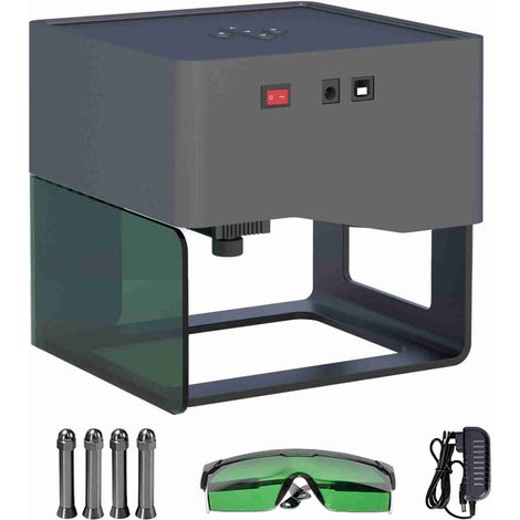 Incisore laser 80x80mm, area di incisione, marcatore portatile per legno, bambù, pelle, plastica, ceramica