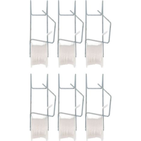 Lot de 6 crochets pour plantes avec fil de fer galvanisé de 15 mètres (49,2 pieds), support stable pour plantes grimpantes, kit de palissage pour serres et exploitations agricoles