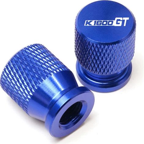 (Bleu) Compatible avec les modèles K1600GT et K1600GTL : cache-pneu, bouchon de valve, accessoire CNC anti-poussière. (1/5)