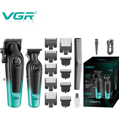 Tondeuse à cheveux électrique (&Green) avec tondeuse rechargeable et écran LCD numérique. (1/5)