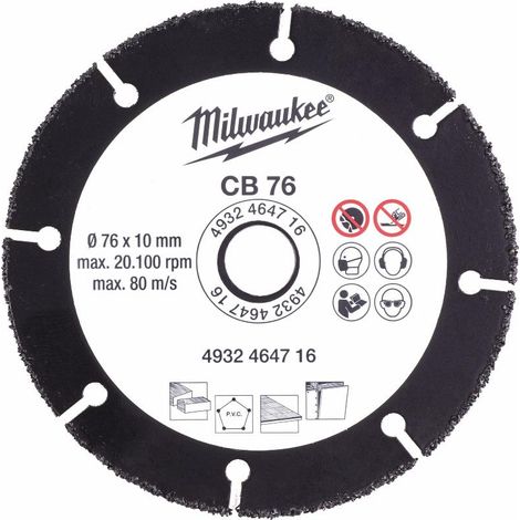 Disco de metal duro MILWAUKEE CB - Ø 76mm - 4932464716 (1/2)