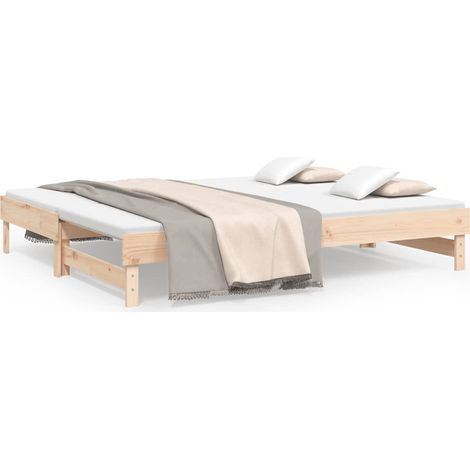 Maison Exclusive - Lit coulissant sans matelas 2x(80x200) cm Bois de pin massif (1/5)