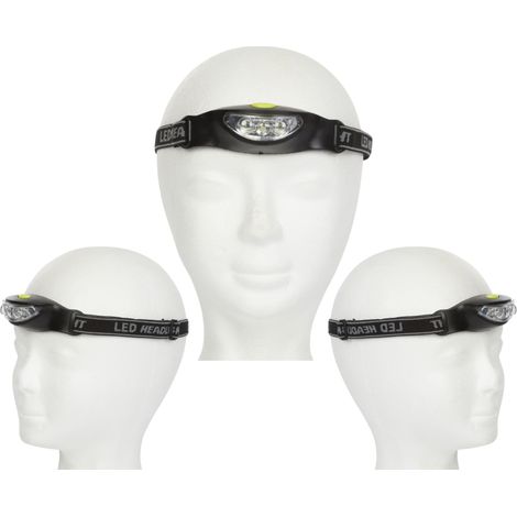 Lampe Frontale Avec 3 Leds Blanches Ultralumineuses (1/5)