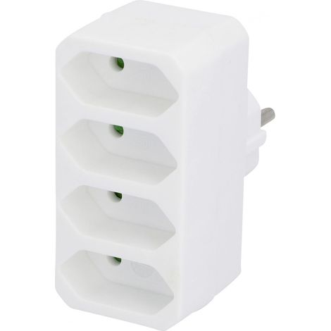 Euro-Adapter 4-fach weiß Stecker & Kupplungen (1/4)