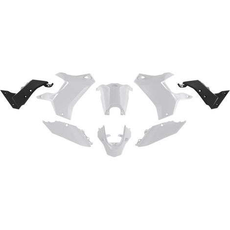 KIT DI PLASTICA RACETECH (RTECH) (SENZA PARAFANGO ANTERIORE) T7 REVOLUTION YAMAHA TENERE 700 '19-'24 COLORE BIANCO/NERO (1/2)