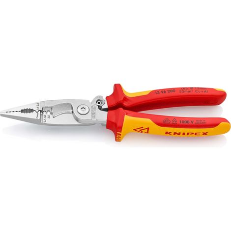 Pince pour installations électriques, 1000V, dénuder, 13 96 200 (1/5)