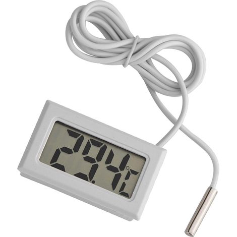 Thermomètre Eau,Thermomètre Sonde Digital Encastrable Sonde,Aquarium Thermometer Digital,Thermomètre À LED,Mini Affichage À (1/5)