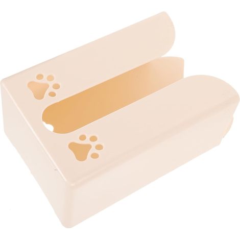 Wandmontierter, katzenförmiger Kasten, 28 x 10 cm, beigefarbener Kunststoff – Hängender Papierhandtuchhalter für Badezimmer, Küche oder Büro