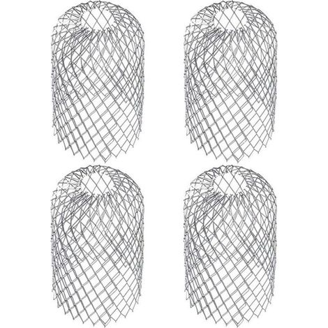 4 Pièces Crapaudines pour Gouttière D’Environ Filtres De Gouttière Grille Grillage Stop Feuille Crapaudine Crépine Pare Feuille Cache Gouttière Aluminium,7.5cm X 15cm (1/5)