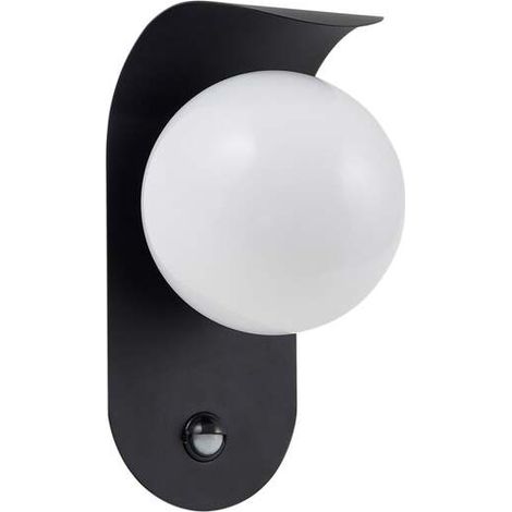 [GEBRAUCHT] B-Ware Lindby Außenwandleuchte Lacie LED Gartenlampe mit Sensor schwarz/weiß IP44 420lm (1/2)