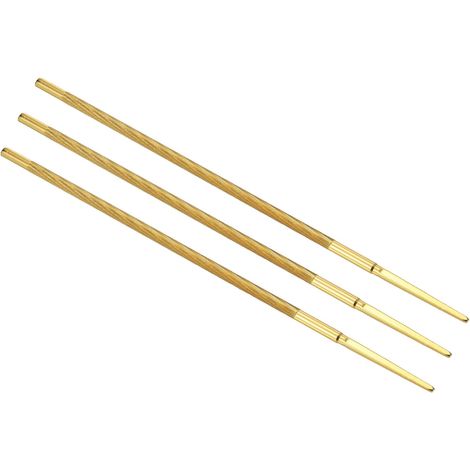 Chainsaw Chain Sharpener, Set of 3 7/32 Inch (5.5mm) Round File for Chainsaw Chain Sharpener, Gold Color (1/5)