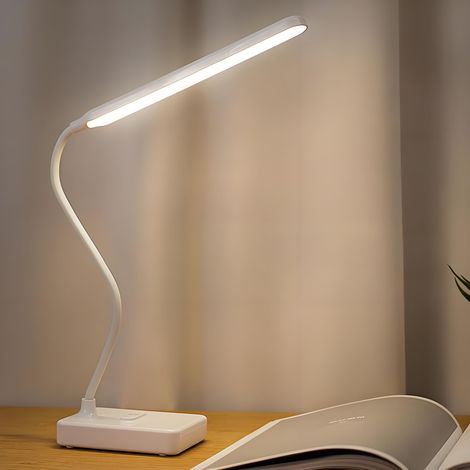 Wiederaufladbare, kabellose LED-Schreibtischlampe mit USB-Anschluss, betrieben mit einem 2000-mAh-Akku, tragbare Schreibtischlampe für Kinder, ideal zum Lesen, Nachttischlampe fürs Schlafzimmer (1/5)