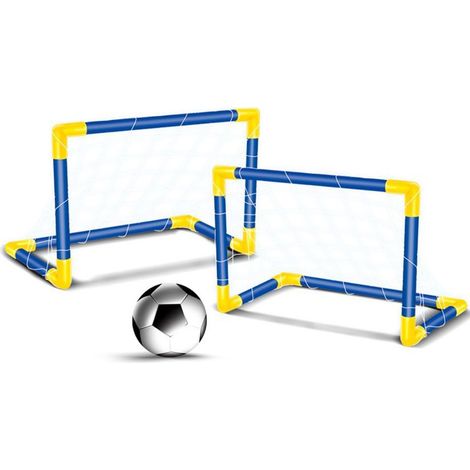 Lot De 2 Buts De Football Avec Filet Pour Enfants 51x43x85cm Avec Ballon Usage Extérieur