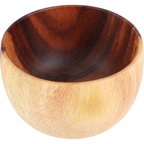 Bol en bois 10x6cm pour soupe, salade de fruits, récipient alimentaire, ustensile de cuisine (1/5)