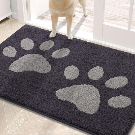 Buganda Dog Door Mat for Muddy Paws, Absorbent Dirt Trapper Washable Indoor Doormats, Non Slip Low-Profile Mud Mat for Dogs, (1/5)