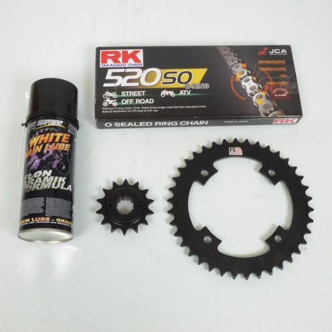 Kit chaîne FE pour quad Kymco 250 KXR 2003 à 2009 14x38 Pas 520