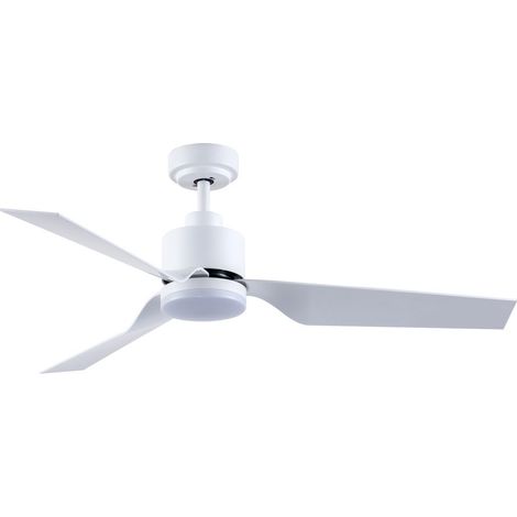 Ventilador de techo LED “Ekos” regulable con control remoto (15W 3CCT 1500lm) IP20 Ø132cm color blanco (1/5)