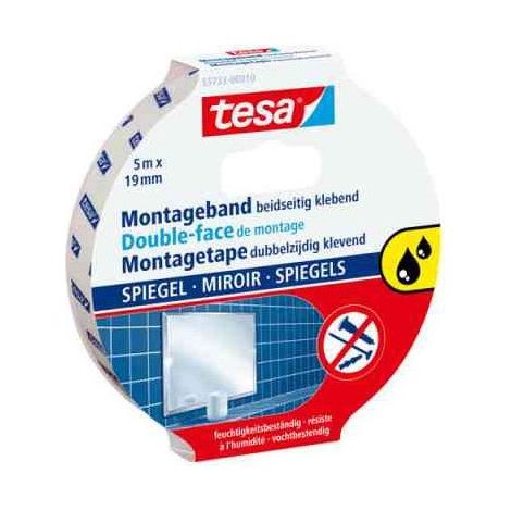 Cinta adhesiva tesa powerbond mirror doble cara 38 mm 5 m