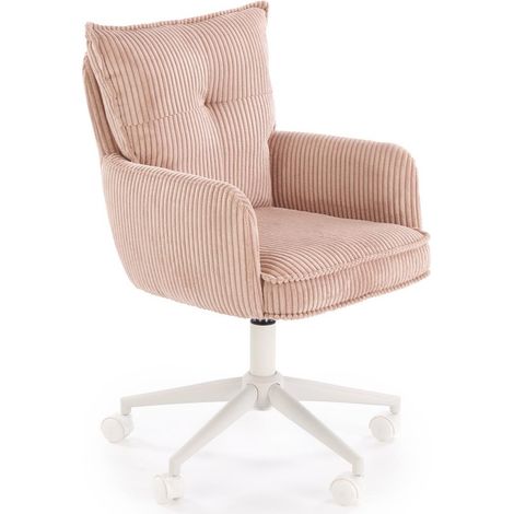 Silla de oficina Houston 2005, Rosa + Blanco, 84x52x58cm, Con ruedas, Con reposabrazos, Mecanismo de la silla: Económico (1/5)