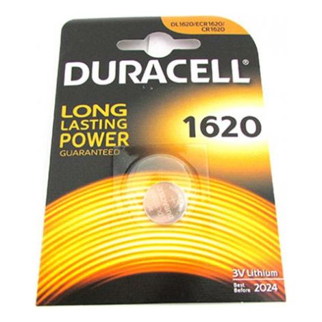 Batteria 1620 a Litio Duracell CR1620 3V DL1620 – Per Telecomandi, Chiavi Auto e Bilance (1/3)