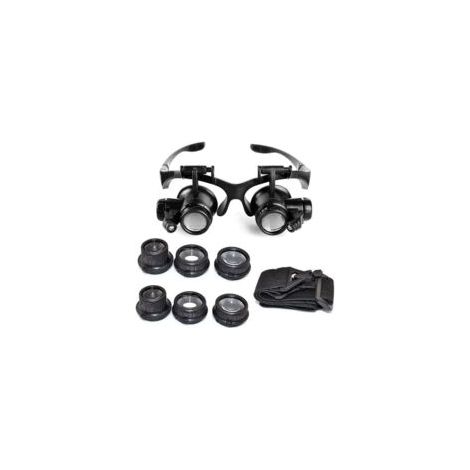 Loupe LED réglable à grossissement 10x, 15x, 20x et 25x pour bijoutiers et horlogers - WELLNGS (1/4)
