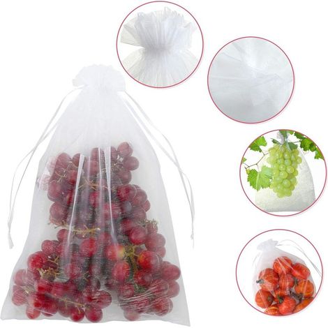 50 Sacs Protection Raisin Organza – 15x20cm, Anti Insectes Nuisibles Jardin (1/5)
