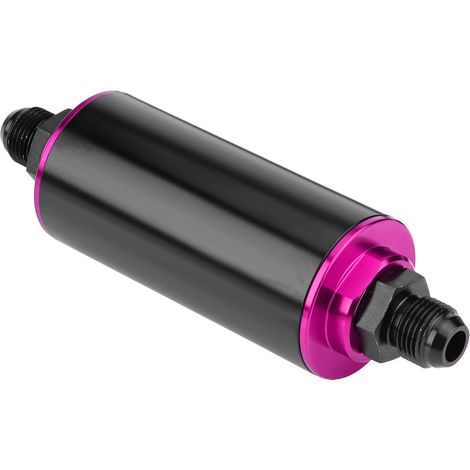 Filtre à essence en ligne haut débit aluminium 100 microns AN6 multimarque pour voiture camion violet (1/5)