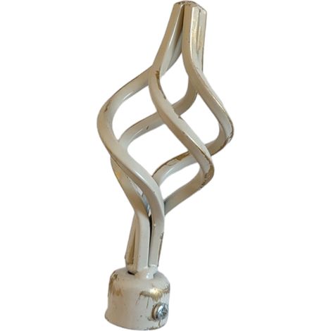 2PZ TERMINALE DECORATIVO D.20MM COL.AVORIO-ORO (1/4)